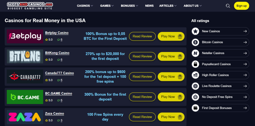 CasinoAndSlots.Org - сайт о казино и азартных играх - Инфосайт о покере, подходит больше жителям США